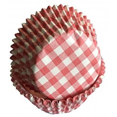 Tasty Cooky Shop Muffinförmchen Cupcakeförmchen Rot Weiß kariert aus Papier 50 Stück Gratis Lieferung
