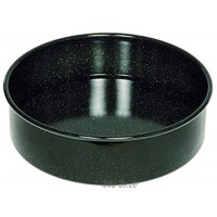 Riess 0493-022 Tortenform 24 CLASSIC BACKFORMEN Durchmesser 24 cm Höhe 7,5 cm Emaille schwarz Hebeboden