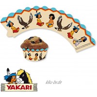 Yakari 12 Cupcake Banderolen Muffins und Cupcakes    Indianer Indianerjunge Sioux Kleiner Donner Party Kindergeburtstag Geburtstag Kinder Mottoparty