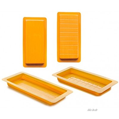 IBILI Nugatform-Set glatt geriffelt 2-teilig Kunststoff orange 23 x 10 x 2 cm 2-Einheiten
