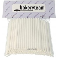 bakeryteam Cake Pop Sticks Papier 10 cm lang weiß 100 Stück