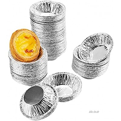 CANDeal 250 Stücke Aluminium Folie Tortenformen Einweg Mini Tortenformen Kleine Blechformen Törtchen für Backen Lieferungen