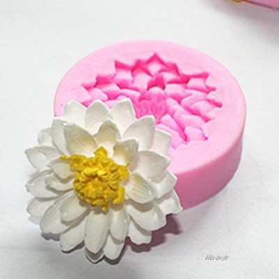 Allforhome Silikon-Form zum Backen und Basteln Mini-Blume für Zuckerguss- Kuchen-Deko Gießharz Blütenpaste Fondant 5cm