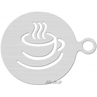 BESTonZON Kaffee Schablonen Kakaostreuer Edelstahl Cappuccino Schablonen Barista Vorlage für Kaffee Cupcake Coffee Cup Dekoration