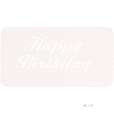 JEM Happy-Birthday-Schablone Kunststoff 15 x 1 x 15 cm ,weiß